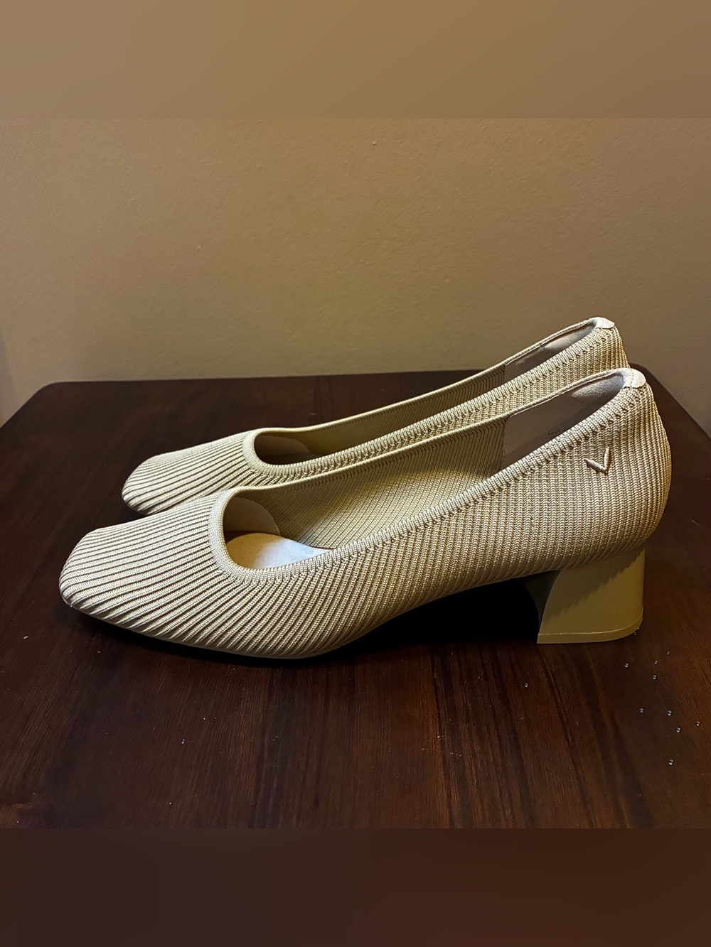 Vivaia Melody 2.0 Square-toe Block Heel Shoes, Beige / Tan, EU 43 (US 11)